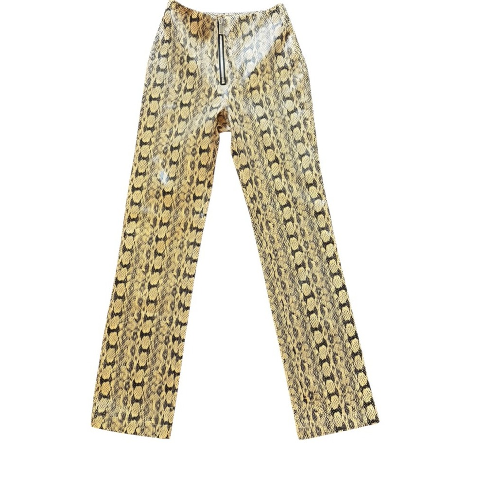 Danielle Bernstein WeWoreWhat Python Faux Leather Pants 00 Indie Sleaze Edgy